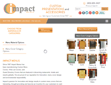 Tablet Screenshot of impactmenus.com